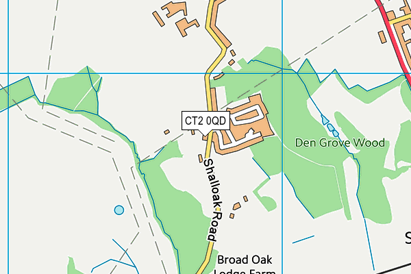 CT2 0QD map - OS VectorMap District (Ordnance Survey)