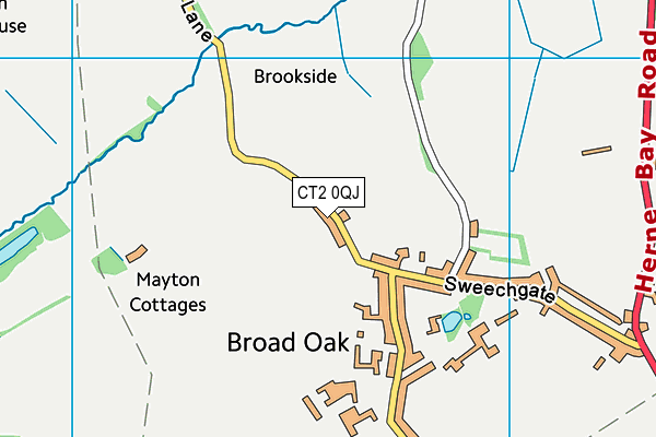 CT2 0QJ map - OS VectorMap District (Ordnance Survey)