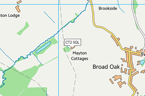 CT2 0QL map - OS VectorMap District (Ordnance Survey)