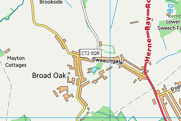 CT2 0QR map - OS VectorMap District (Ordnance Survey)