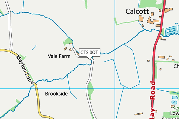 CT2 0QT map - OS VectorMap District (Ordnance Survey)