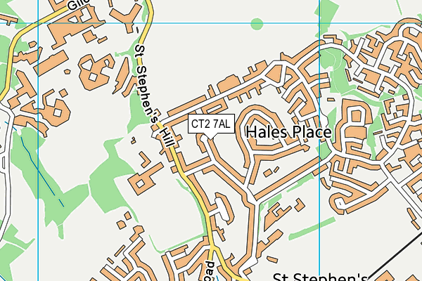 CT2 7AL map - OS VectorMap District (Ordnance Survey)