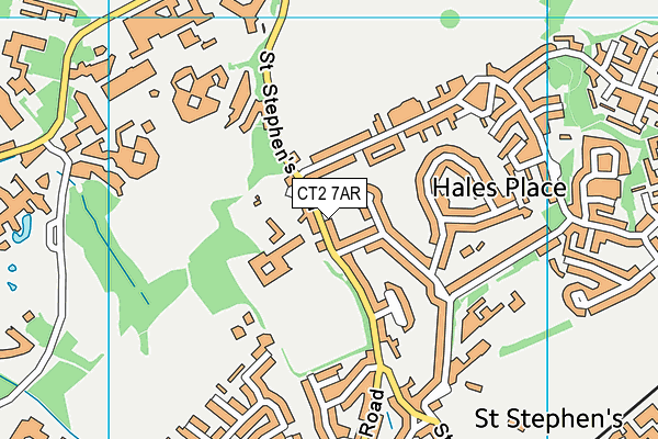 CT2 7AR map - OS VectorMap District (Ordnance Survey)