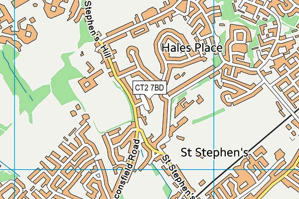 CT2 7BD map - OS VectorMap District (Ordnance Survey)