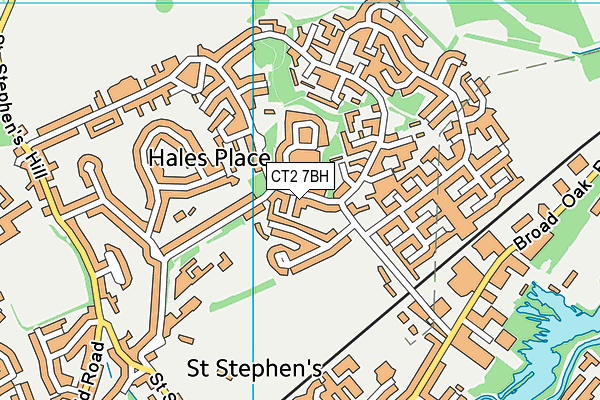 CT2 7BH map - OS VectorMap District (Ordnance Survey)