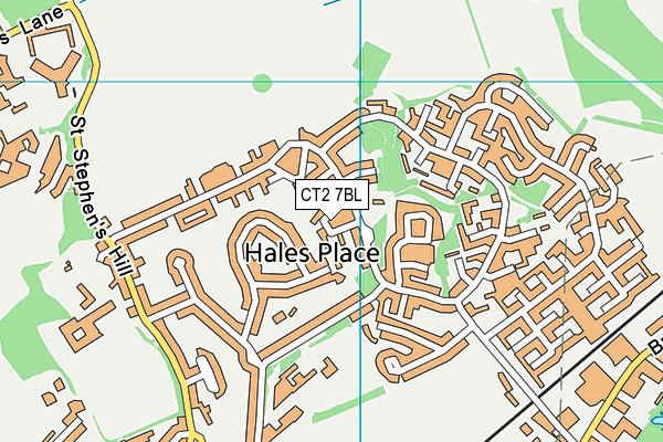 CT2 7BL map - OS VectorMap District (Ordnance Survey)