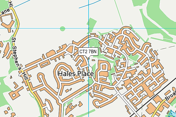 CT2 7BN map - OS VectorMap District (Ordnance Survey)