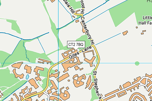 CT2 7BQ map - OS VectorMap District (Ordnance Survey)