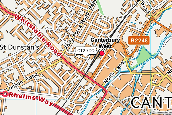 CT2 7DQ map - OS VectorMap District (Ordnance Survey)