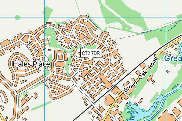 CT2 7DR map - OS VectorMap District (Ordnance Survey)