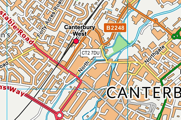 CT2 7DU map - OS VectorMap District (Ordnance Survey)