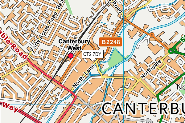 CT2 7DY map - OS VectorMap District (Ordnance Survey)