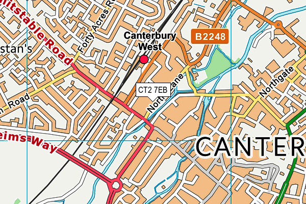 CT2 7EB map - OS VectorMap District (Ordnance Survey)