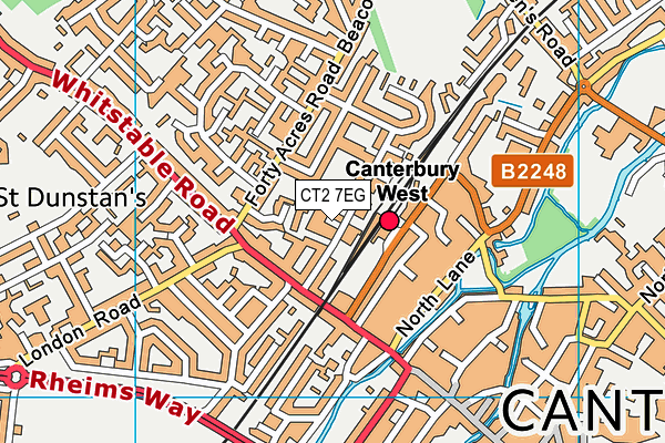 CT2 7EG map - OS VectorMap District (Ordnance Survey)