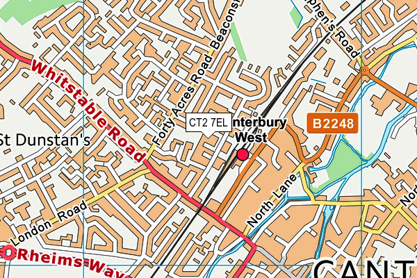 CT2 7EL map - OS VectorMap District (Ordnance Survey)