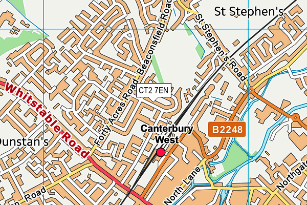 CT2 7EN map - OS VectorMap District (Ordnance Survey)