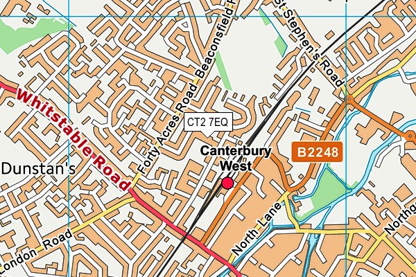 CT2 7EQ map - OS VectorMap District (Ordnance Survey)