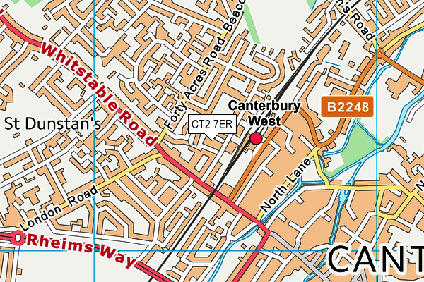 CT2 7ER map - OS VectorMap District (Ordnance Survey)