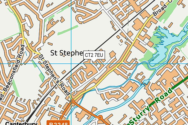 CT2 7EU map - OS VectorMap District (Ordnance Survey)