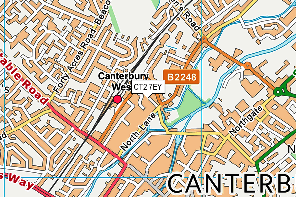 CT2 7EY map - OS VectorMap District (Ordnance Survey)