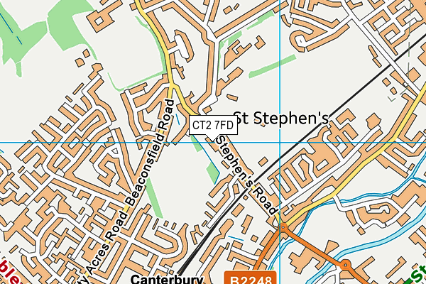 CT2 7FD map - OS VectorMap District (Ordnance Survey)