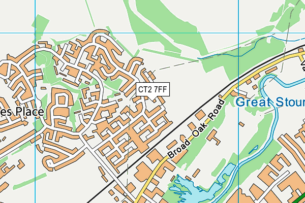 CT2 7FF map - OS VectorMap District (Ordnance Survey)