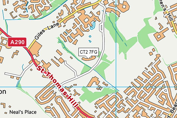CT2 7FG map - OS VectorMap District (Ordnance Survey)