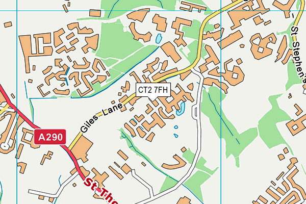 CT2 7FH map - OS VectorMap District (Ordnance Survey)