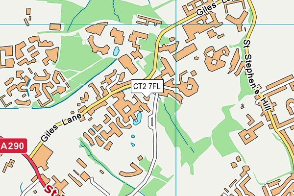 CT2 7FL map - OS VectorMap District (Ordnance Survey)