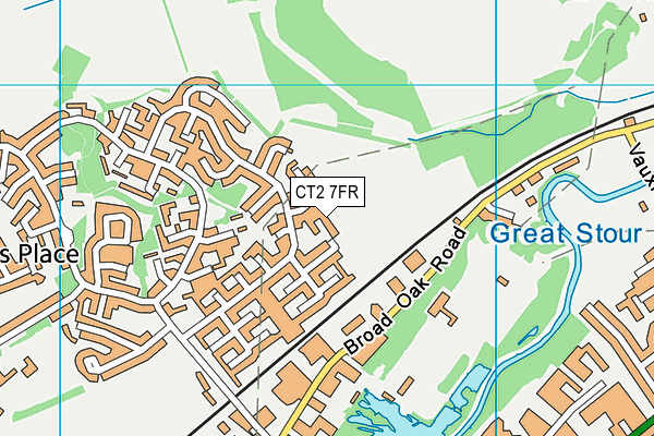 CT2 7FR map - OS VectorMap District (Ordnance Survey)