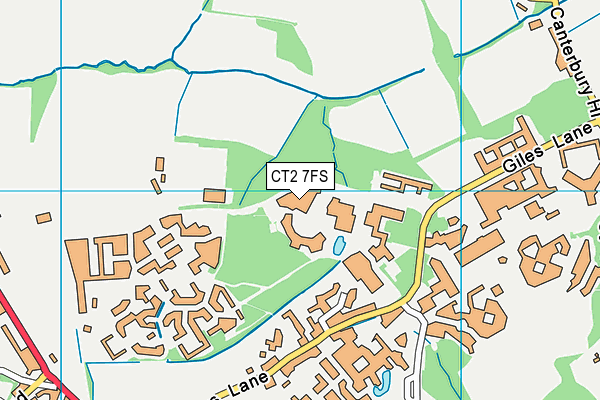 CT2 7FS map - OS VectorMap District (Ordnance Survey)