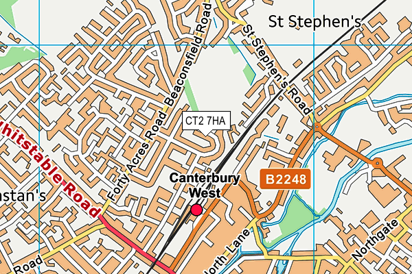 CT2 7HA map - OS VectorMap District (Ordnance Survey)