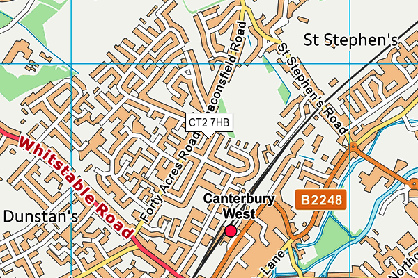CT2 7HB map - OS VectorMap District (Ordnance Survey)