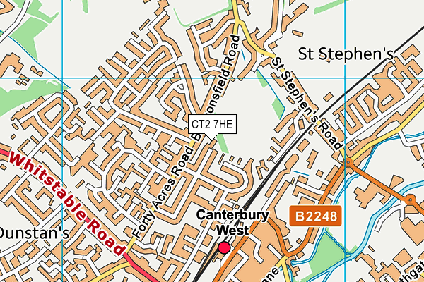 CT2 7HE map - OS VectorMap District (Ordnance Survey)