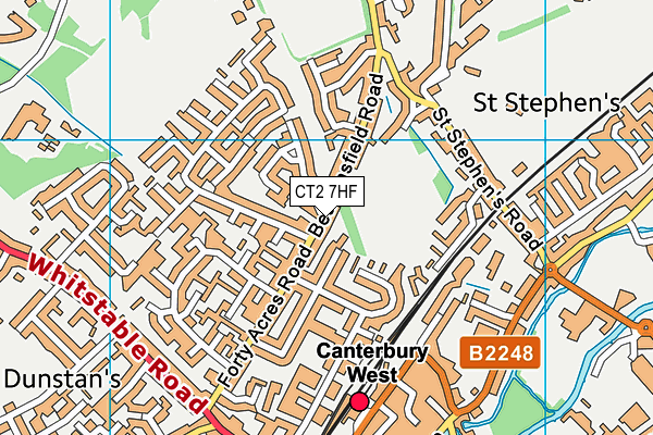 CT2 7HF map - OS VectorMap District (Ordnance Survey)