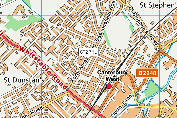 CT2 7HL map - OS VectorMap District (Ordnance Survey)