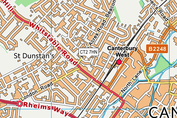 CT2 7HN map - OS VectorMap District (Ordnance Survey)