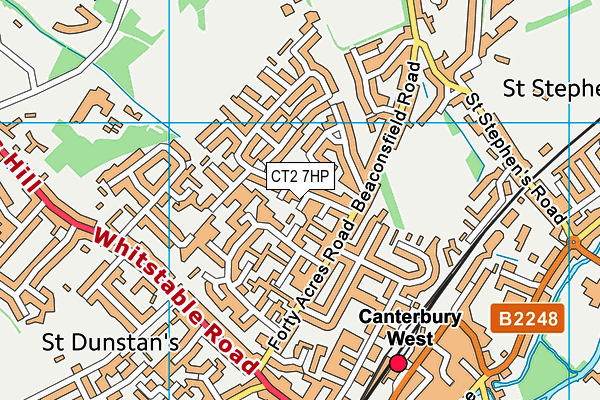 CT2 7HP map - OS VectorMap District (Ordnance Survey)