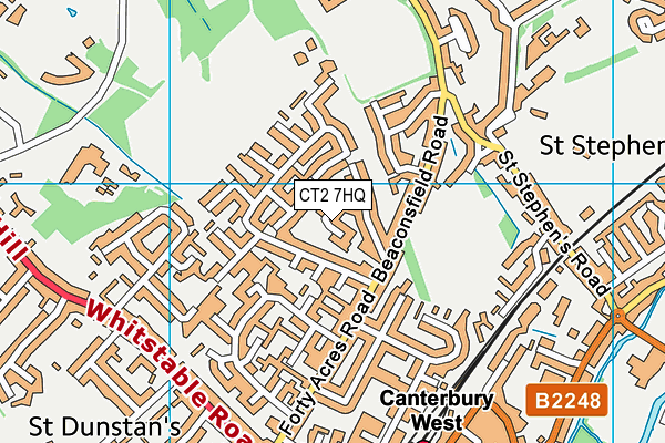 CT2 7HQ map - OS VectorMap District (Ordnance Survey)