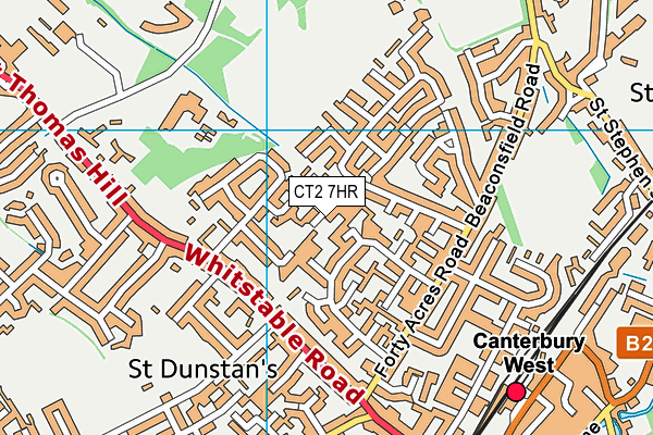 CT2 7HR map - OS VectorMap District (Ordnance Survey)