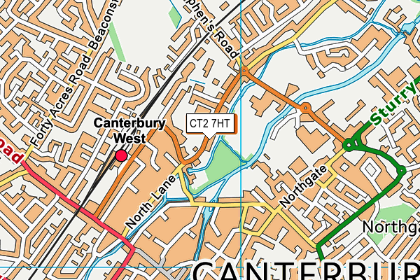 CT2 7HT map - OS VectorMap District (Ordnance Survey)