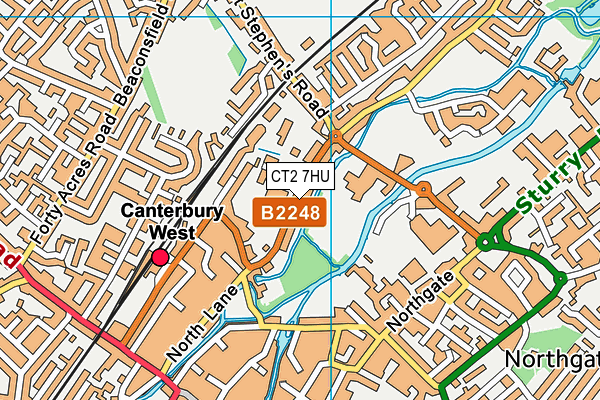 CT2 7HU map - OS VectorMap District (Ordnance Survey)