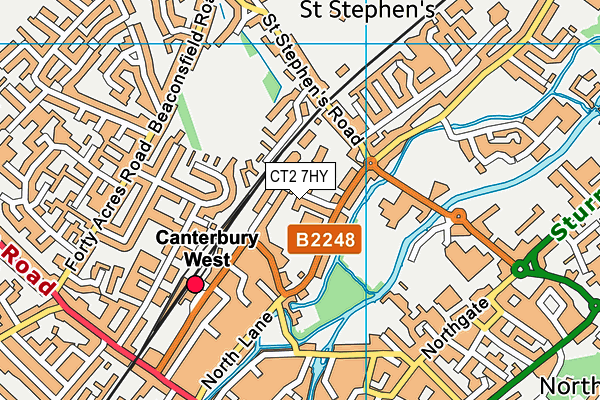 CT2 7HY map - OS VectorMap District (Ordnance Survey)