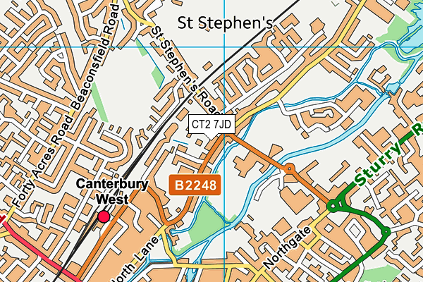 CT2 7JD map - OS VectorMap District (Ordnance Survey)