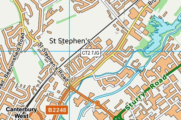 CT2 7JG map - OS VectorMap District (Ordnance Survey)