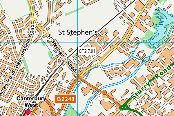 CT2 7JH map - OS VectorMap District (Ordnance Survey)