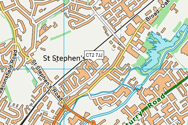 CT2 7JJ map - OS VectorMap District (Ordnance Survey)