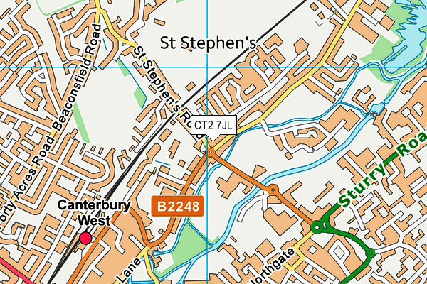 CT2 7JL map - OS VectorMap District (Ordnance Survey)