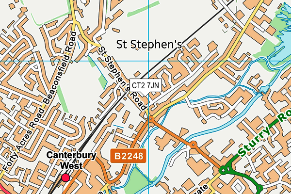 CT2 7JN map - OS VectorMap District (Ordnance Survey)