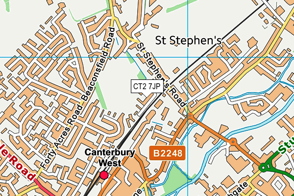 CT2 7JP map - OS VectorMap District (Ordnance Survey)